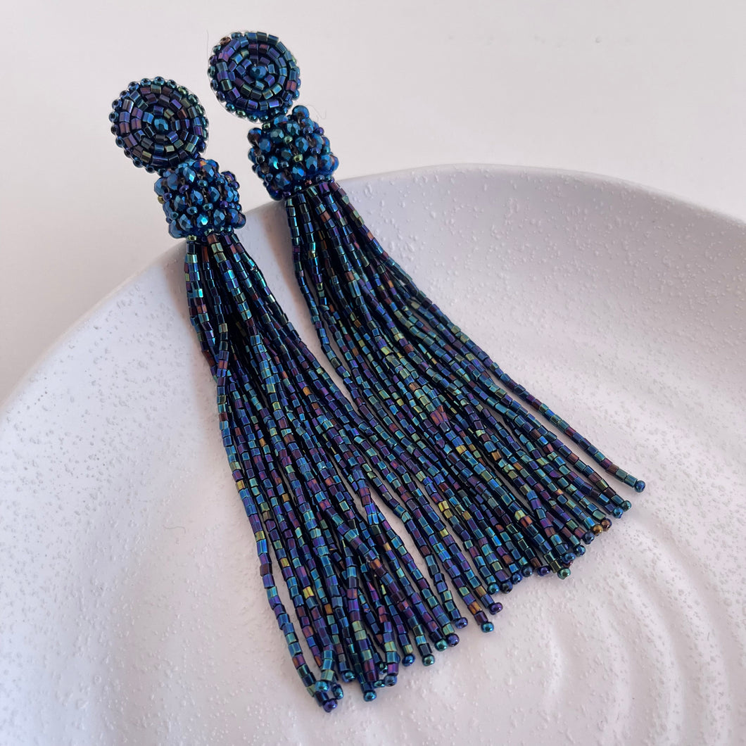Aretes Viena Azul tornasol
