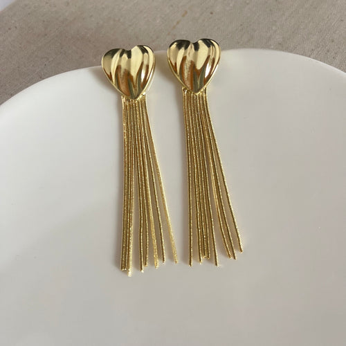 Aretes Corazón Estelar Gold