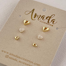 Cargar imagen en el visor de la galería, Set Topitos Corazón Dorado