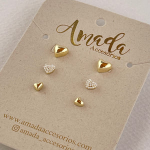 Set Topitos Corazón Dorado