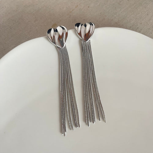 Aretes Corazón Estelar Silver
