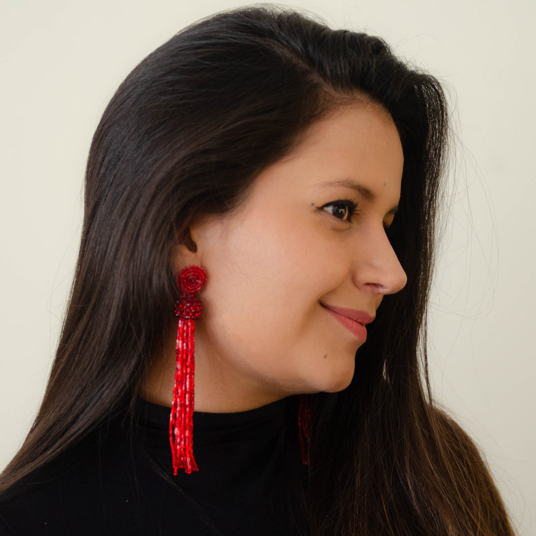 Aretes Viena Rojos